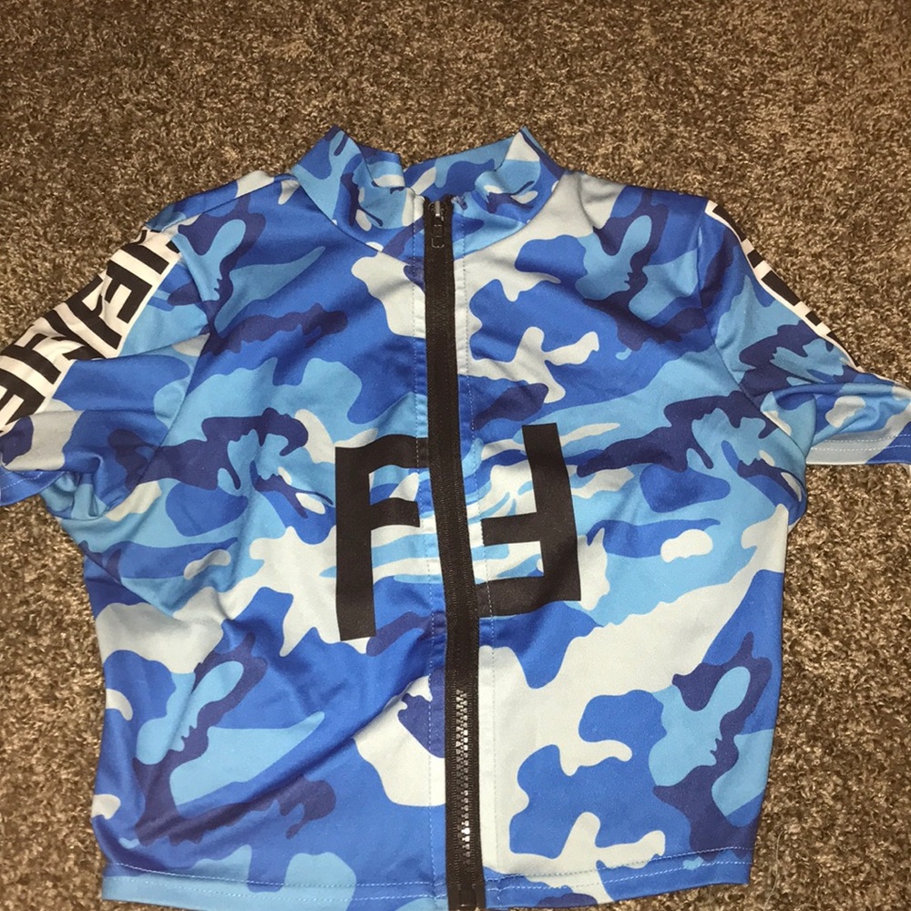 Blue army shirt
